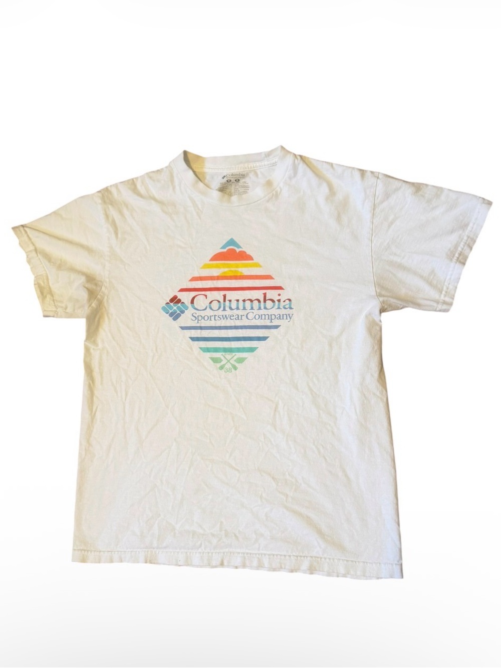 Columbia Sportswear White Graphic Logo T-Shirt